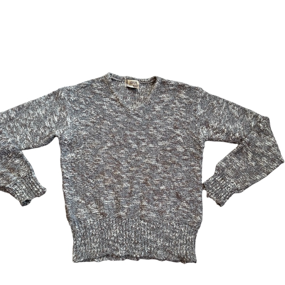 Vintage Adam Sloane Knit Long Sleeve V Neck Sweater Men's Large Acrylic
